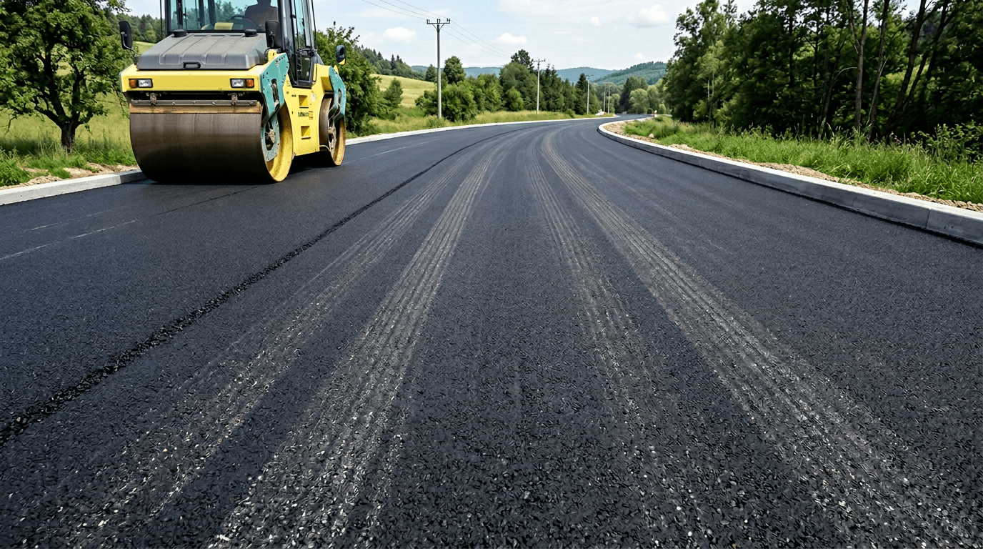 Качественное финишное асфальтовое покрытие