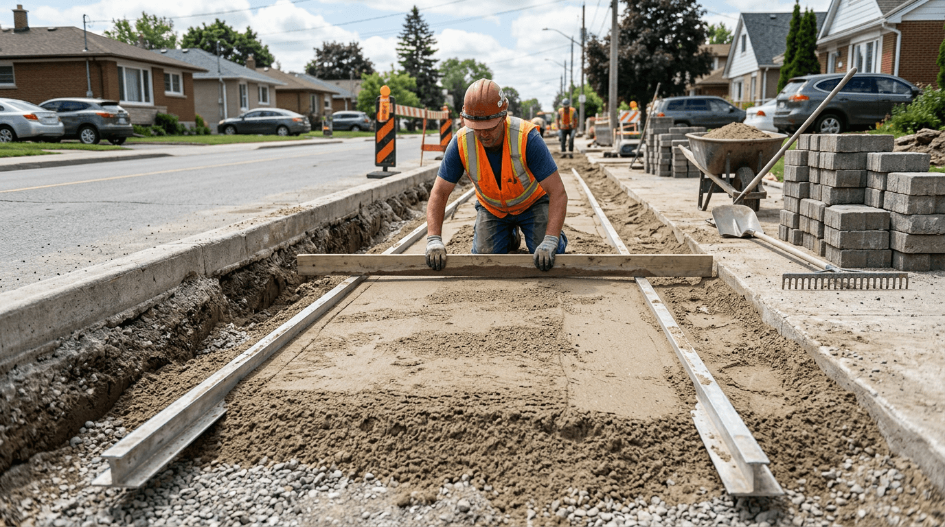 Подготовка основания под укладку тротуарной плитки