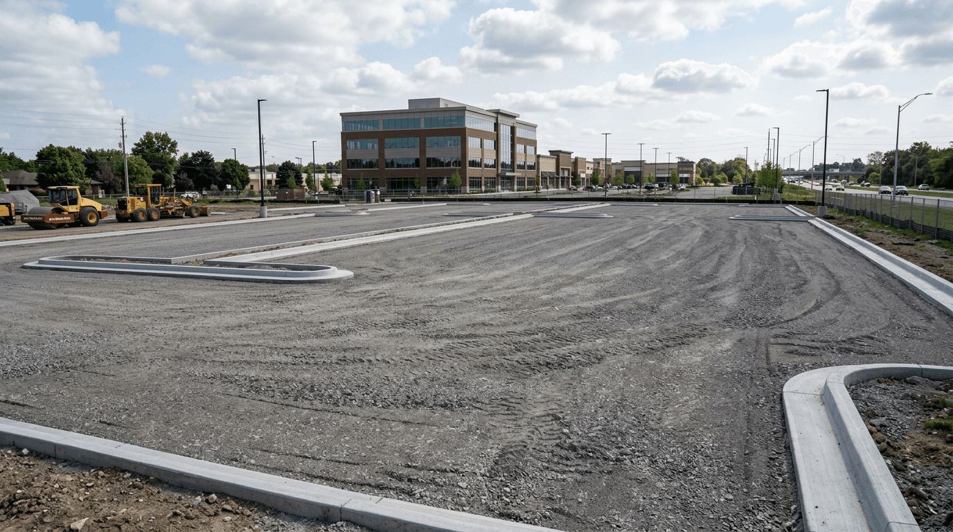 Подготовка основания под асфальтирование парковки